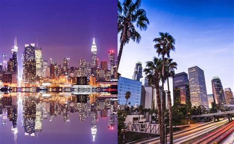 New York at Los Angeles .